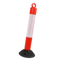 金诗洛(Kimslow) 警示柱 塑料反光弹力柱道路隔离柱交通设施防撞柱路桩路障柱 KSL203 (80cm-不倒翁)
