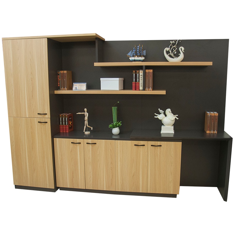 鸿业盛大FSH85-0696办公柜文件柜木质资料柜书柜储物柜带门收纳柜落地柜办公桌配套书柜2730L*480W*2000