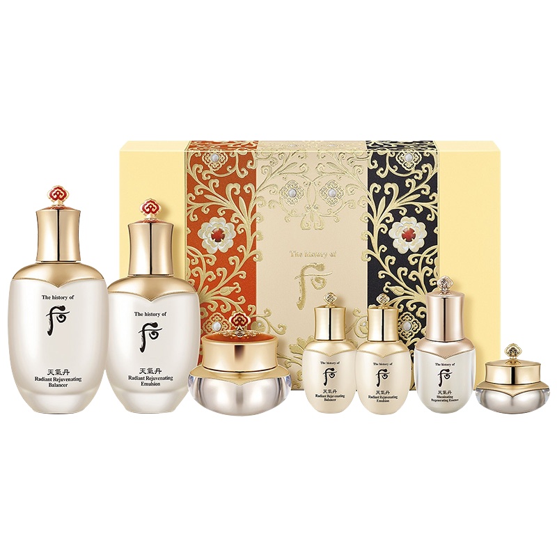 [送礼优选]后 Whoo 天气丹华泫水乳面霜七件套装 面部护肤套装礼盒