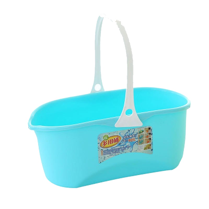 [蓝色普通款]塑料长方形拖把桶加厚大水桶家用储水塑料桶手提平板拖布桶创意简约生活日用清洁用品