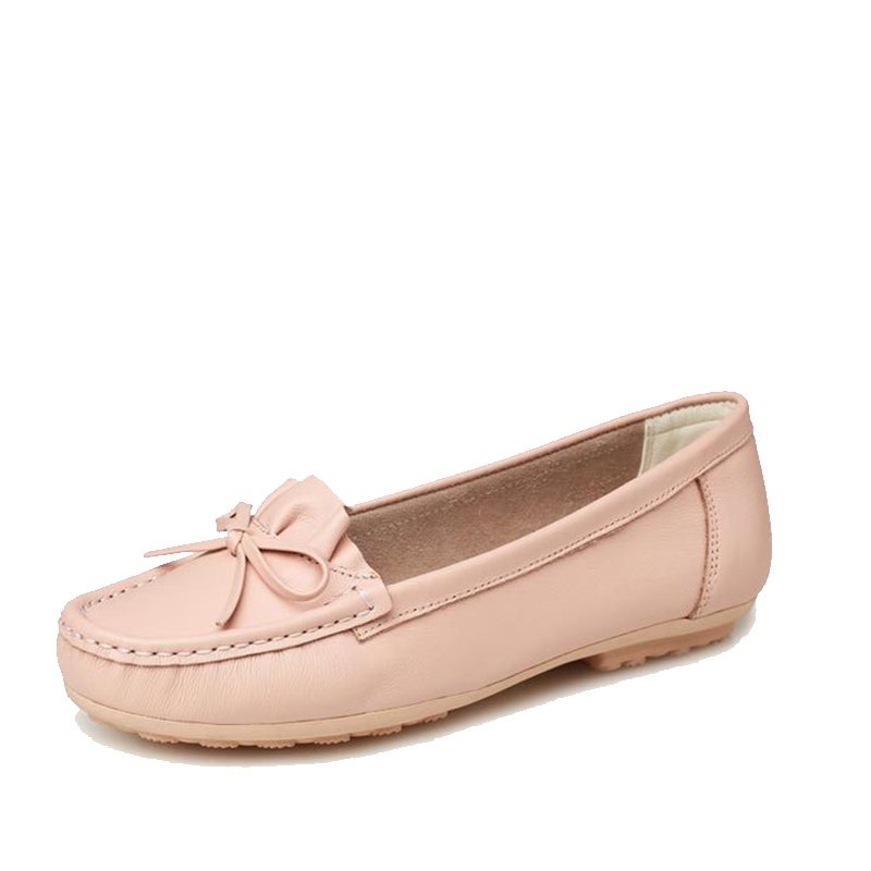 奥康女鞋女士豆豆鞋休闲平底孕妇鞋女单鞋软底驾车鞋