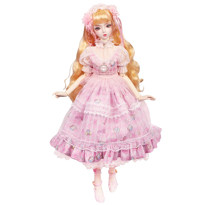 德必胜娃娃DF梦童话娃娃公主套装大礼盒古装60厘米娃娃改妆换装仿真洋娃娃儿童男孩女孩玩具生日礼物艾琳娜DF18204