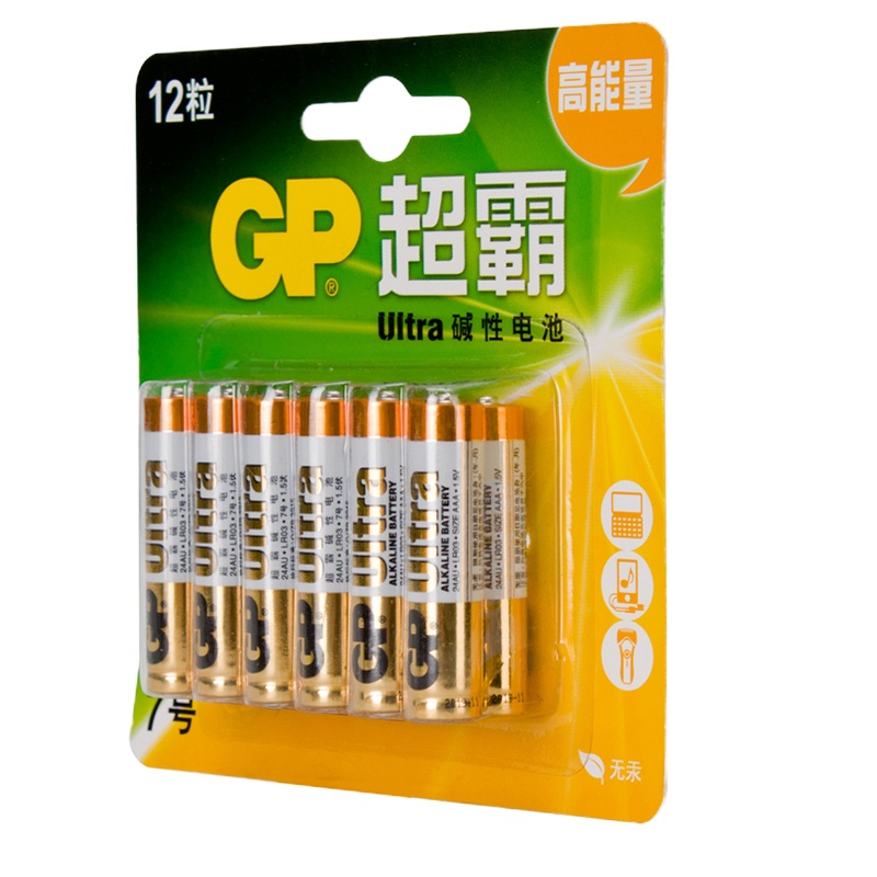 （HD）超霸（GP）GP24AU-2IL12 7号 12个/卡 碱性电池（计价单位：卡）