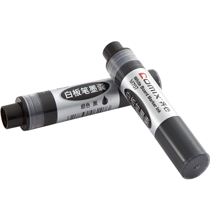 齐心(COMIX)M707白板笔墨囊24支/盒 2.0mm大容量粗笔 进口油墨可擦笔 文具白板笔 办公培训笔 水性笔