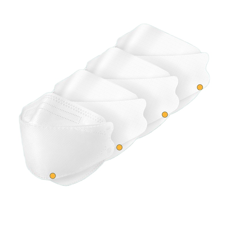 苏宁宜品 爱康尼口罩防尘透气kn95男女潮款秋冬季薄款白色一次性柳叶型10枚