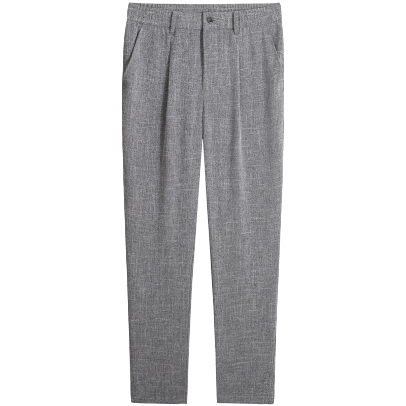 千纸鹤男装休闲西裤2020春季新款时尚韩版潮流提花九分裤子70329