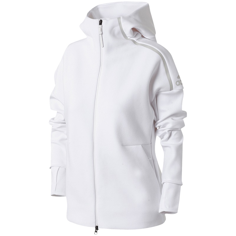 adidas阿迪达斯女子夹克外套ZNE针织休闲运动服CE4122 L 白色