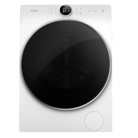 惠而浦(Whirlpool)全自动滚筒洗衣机臭氧空气洗除菌螨直驱变频1级能效帝王洗烘一体冰川白WDD100944BAOW