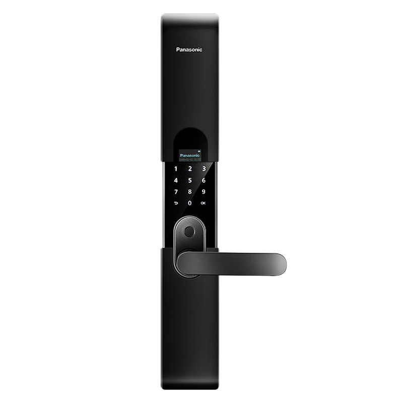 松下(Panasonic)智能门锁反提把手电子指纹锁家用防盗门木门密码锁V-M721F