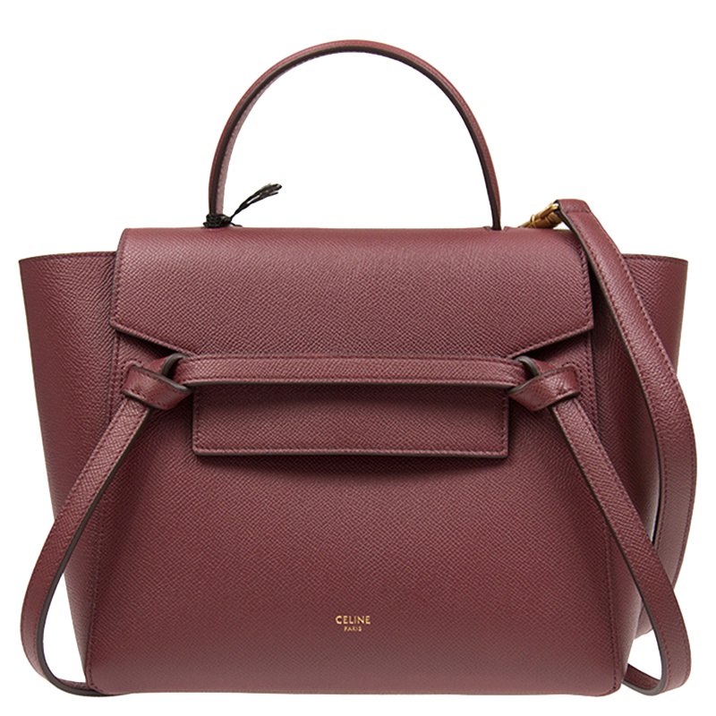 [直营] 赛琳(CELINE)BOLSO BELT 粒面小牛皮手袋 鲶鱼包 包盖式 女士手提包单肩包女包