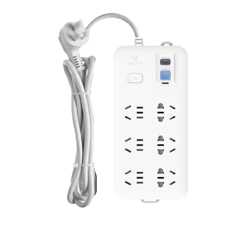 BULL公牛 漏电保护 带保护门插座接线板 插线板 拖线板插排 GN-705 全长5米 6位*30孔