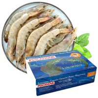 大洋世家 厄瓜多尔白虾(大号)2kg 80-100只 原装进口 海鲜水产 冷冻虾 生鲜 火锅食材 大虾