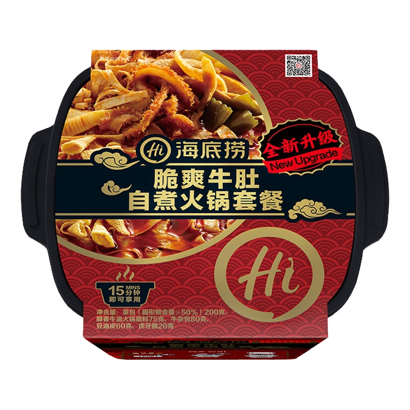 海底捞自煮火锅 火锅底料 脆爽牛肚牛油415g速食火锅 方便速食小火锅 自热火锅 懒人火锅 方便速食火锅