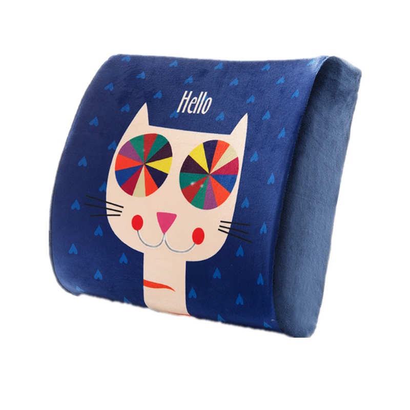 护腰靠垫办公室靠背腰靠汽车腰枕记忆棉卡通抱枕座椅腰垫靠枕椅子靠背枕孕妇椅子腰垫汽车