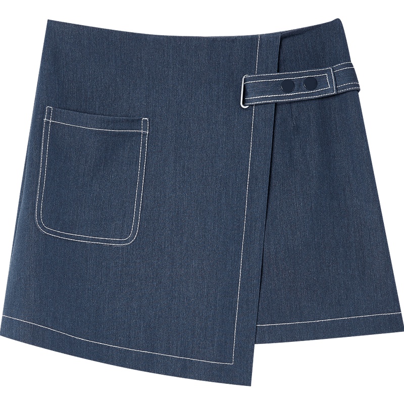 爱居兔春装2019女装A字不规则短款 半身裙