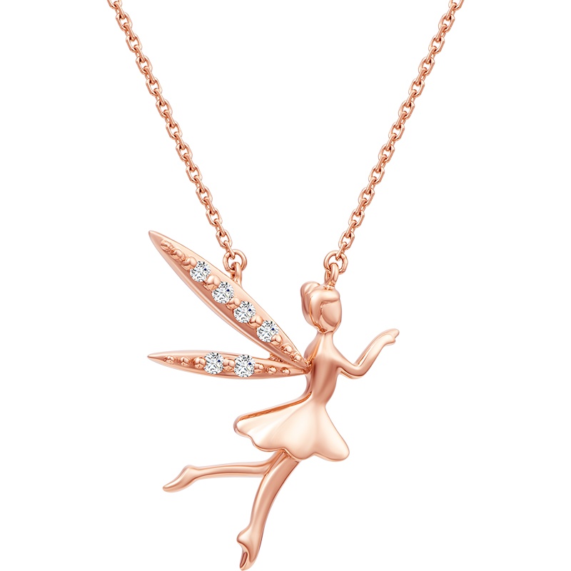 新款 周大福MONOLOGUE独白精灵系列18K金彩金钻石项链甄品