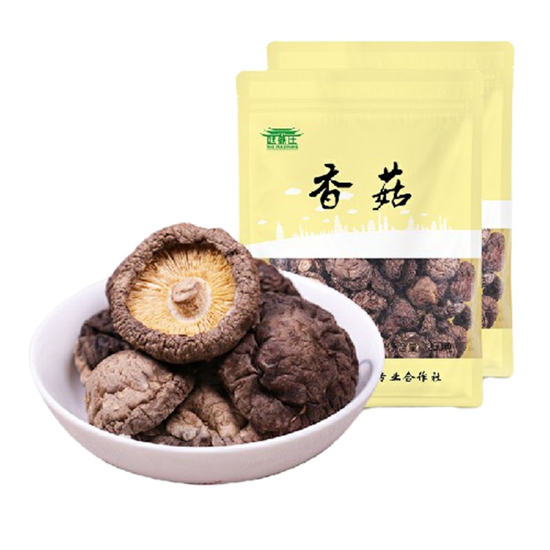 庭燕庄 250g香菇礼盒套装 珍珠菇 古田小蘑菇 冬菇干货菇 单盒价