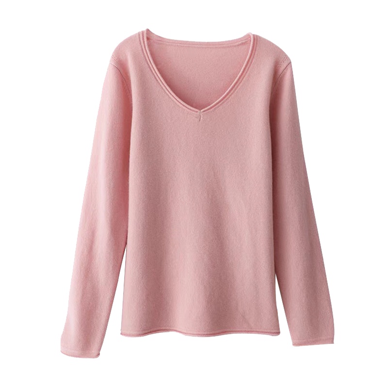 绒媛RNJRG1058,镂空堆堆领纯羊毛衫女高领针织打底衫上衣秋冬宽松羊绒毛衣