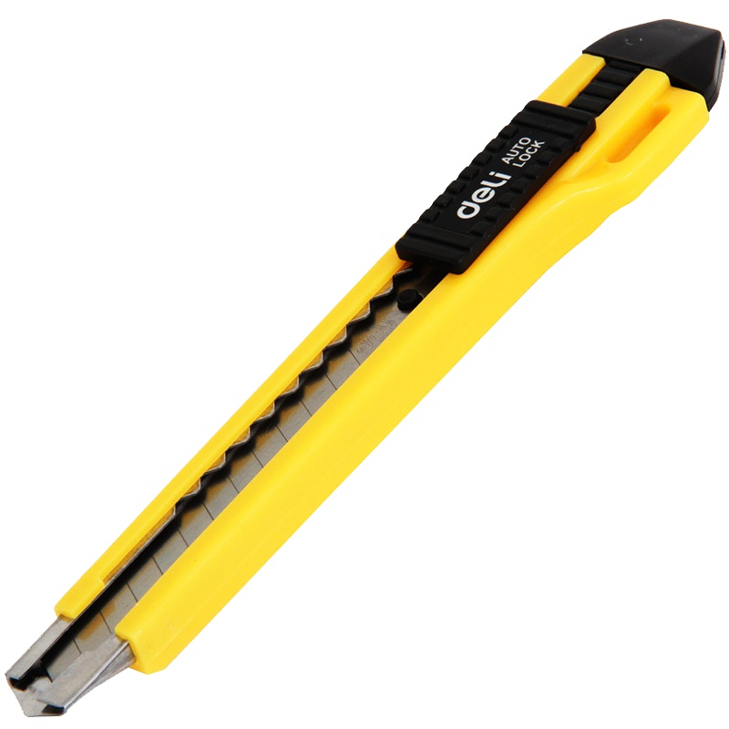 得力 2031小号带金属护套美工刀小号裁纸刀割纸刀手工刀 内含刀架