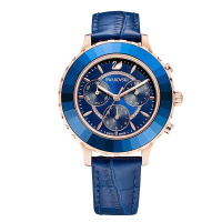 施华洛世奇(SWAROVSKI)手表绿水鬼系列皮带三眼计时多功能欧美表新款女士腕表