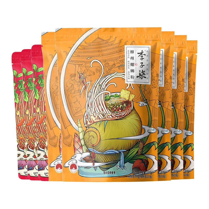 李子柒柳州螺蛳粉335g*5袋+李子柒薯你弹酸辣粉252g*3袋