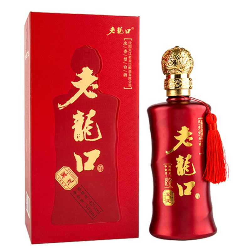 老龙口翼龙42度500ml单瓶装浓香型白酒酒礼盒送礼
