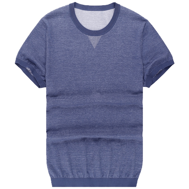 布先生短袖T恤 针织衫纯棉花纱男t恤圆领休闲上装夏季男AE10187