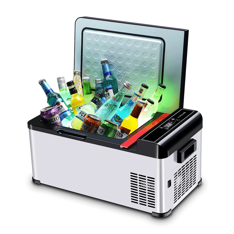 SAST先科FQ-18车载冰箱 迷你冰箱压缩机制冷冷冻冷藏可结冰 17.3L Q18-17L压缩机冰箱车家两用智能APP