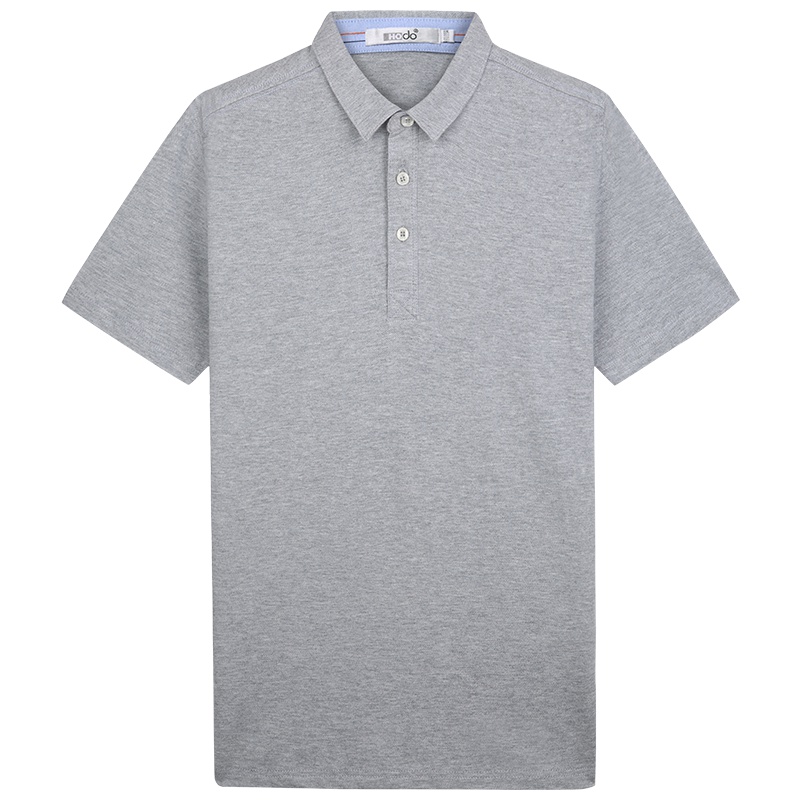HODO红豆男装夏季男士短袖T恤商务休闲纯色翻领短袖T恤男
