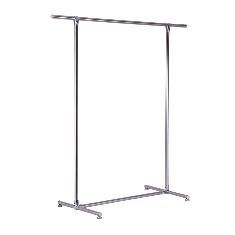 欧润哲 晾衣架 落地单杆加厚不锈钢挂衣架室内凉晒衣架简易阳台衣服架 126cm款