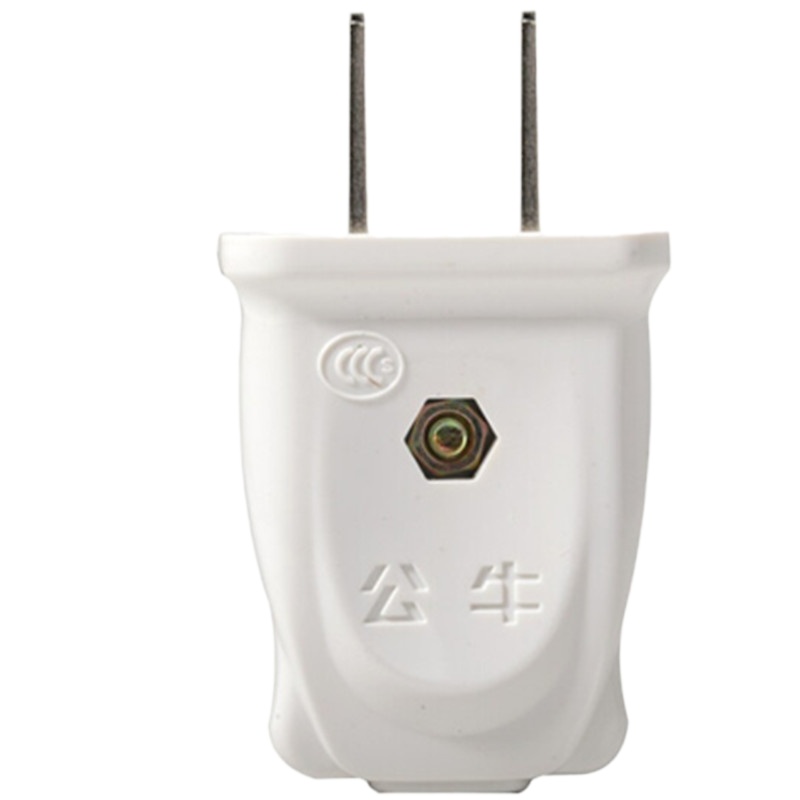 公牛(BULL)GNT-10L1二脚10A插头 10个装
