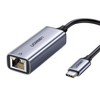 绿联 Type-C千兆有线网卡 USB-C转RJ45网口转换器 转接头/分线器/切换器 50737 DMS