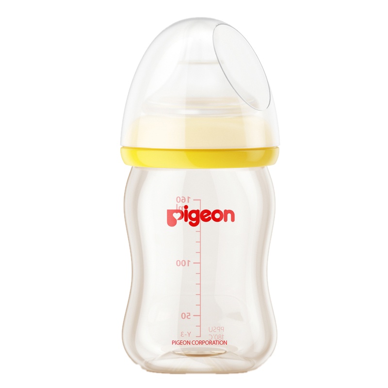 贝亲(PIGEON)宽口径PPSU塑料奶瓶婴儿奶瓶 AA77黄色160m SS号奶嘴