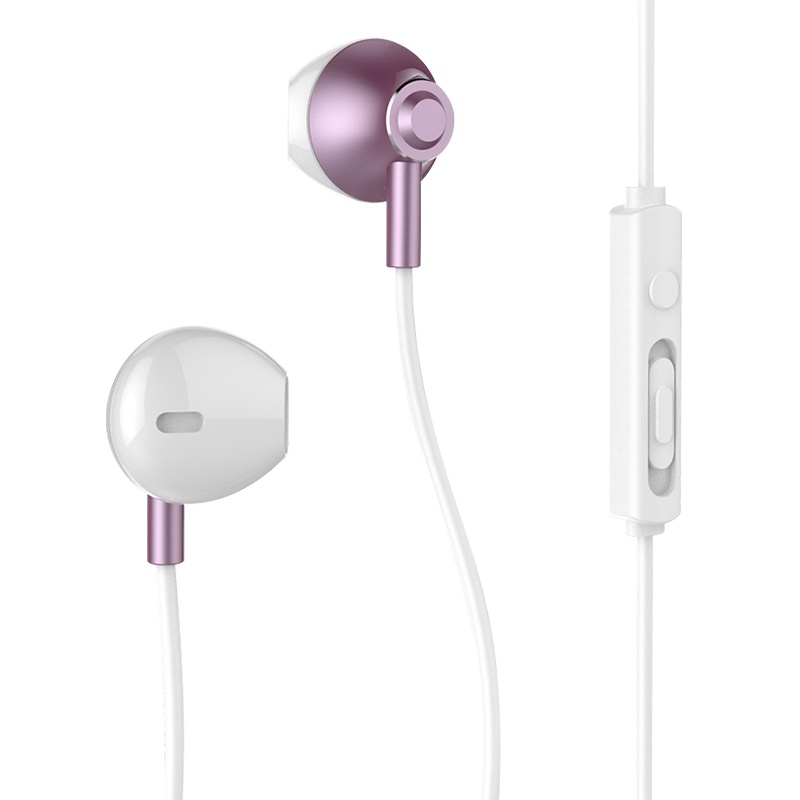 REMAX 有线通话音乐耳机 3.5mm接口 小米 华为手机 入耳耳机 玫瑰金色