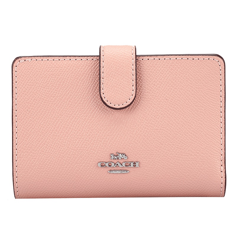 COACH 蔻驰 女短款钱包 女士皮质短款钱包钱夹