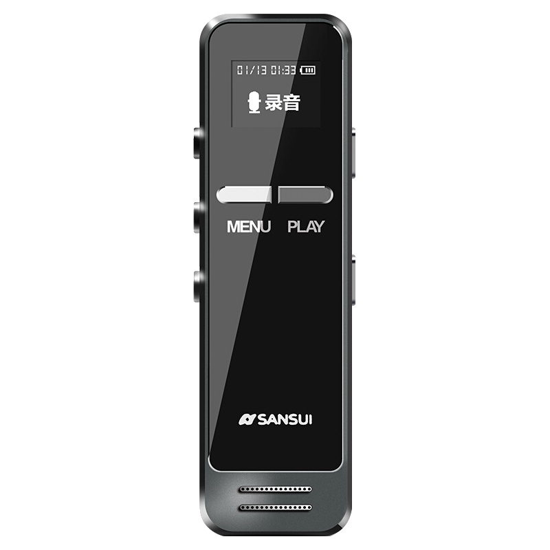 山水(SANSUI)录音笔 隐形降噪学生会议取证专业录音 迷你微型MP3播放器 H-606 8G 黑色