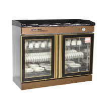 而派 多功能 火锅店专用大理石料理台 茶水配餐消毒柜商用 餐饮自助餐厅饭馆碗碟水杯密胺餐具消毒碗柜 双门立式不锈钢柜