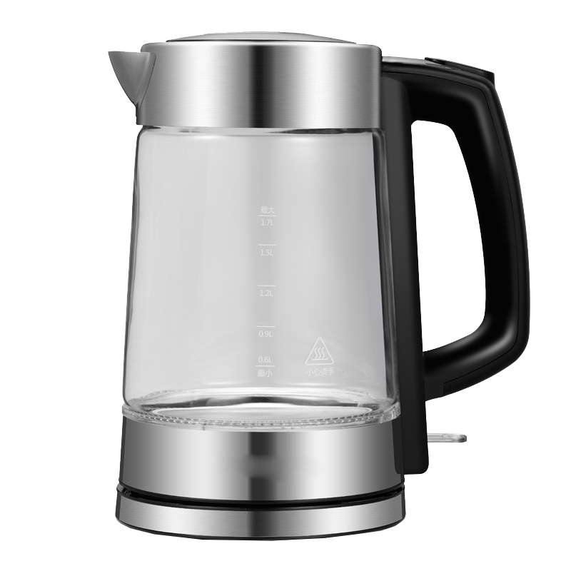 苏宁极物 电热水壶 MC-3051 高硼硅玻璃家用电水壶1.7L烧水壶蓝光304不锈钢开水壶(单位：台)