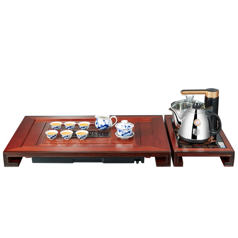 KAMJOVE/金灶 K-399茶盘多福泡茶机 分体式茶海 古花木黑檀木茶台 手工雕刻整套 功夫茶具套装 K9全智能茶炉