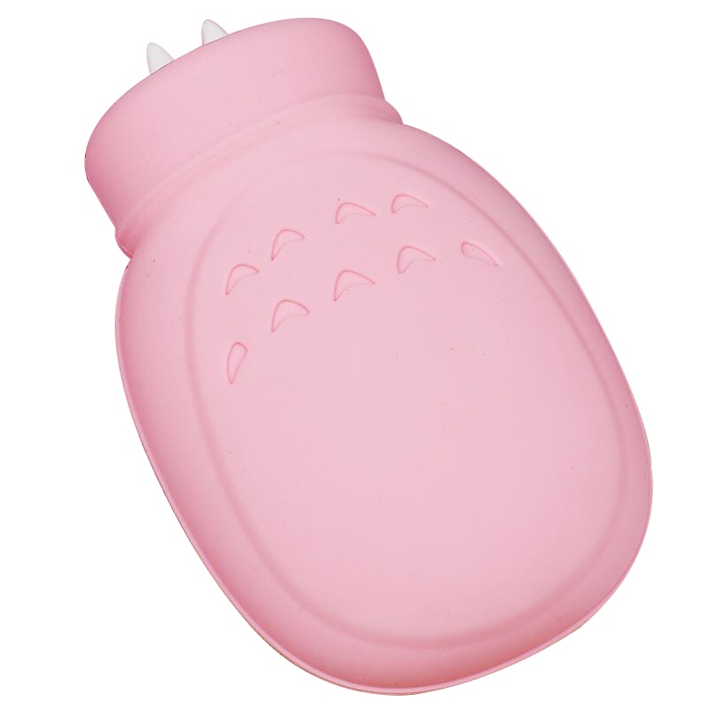 壹志防爆硅胶热水袋装水可微波炉加热创意韩版网红暖手宝婴儿胀气暖胃暖肚子暖水袋女学生注水迷你暖手袋安全小号送毛绒套创意粉色