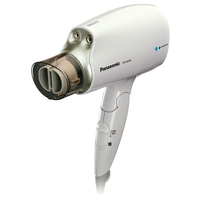 松下(Panasonic)电吹风家用大功率EH-NA45-W1600W大功率铂金负离子纳米水离子冷热风吹风筒6档风温风