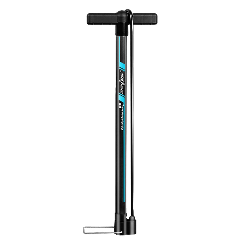 自行车打气筒中款立式高压铝合金英美嘴通用充气筒