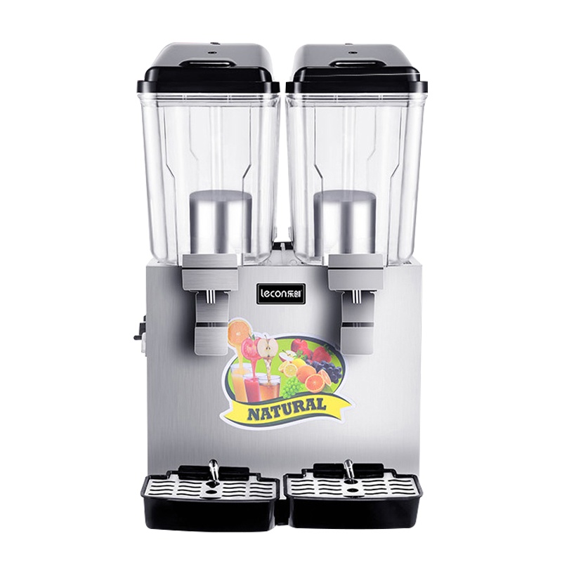 乐创 饮料机商用 果汁机冷热饮机可乐奶茶饮品机 双缸双温 搅拌式 黑色