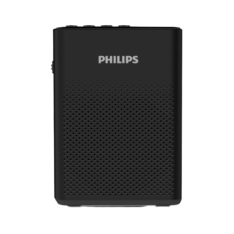 飞利浦 PHILIPS 便携式扩音器 小蜜蜂插卡音箱 扩音喇叭 大功率教学专用教师导游话筒 播放器 SBM200黑色