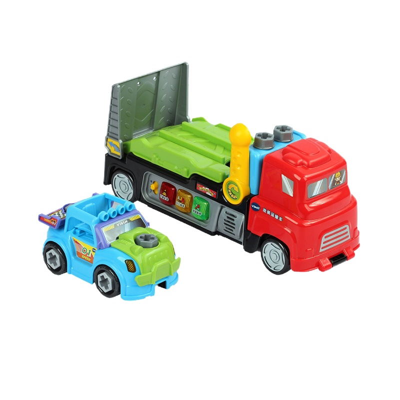 Vtech伟易达新品改装运输车儿童声光拆卸组装货车拖车卡车模型