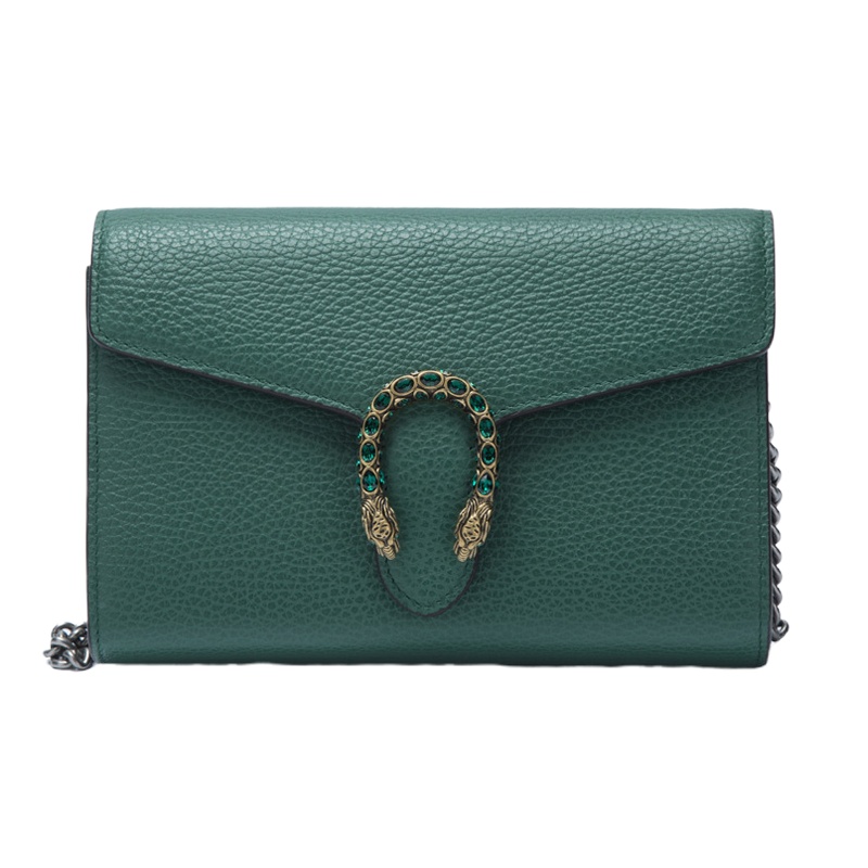 [畅享]GUCCI 古驰 绿色牛皮时尚女士酒神包斜挎包单肩包 401231-CAOGX-3120