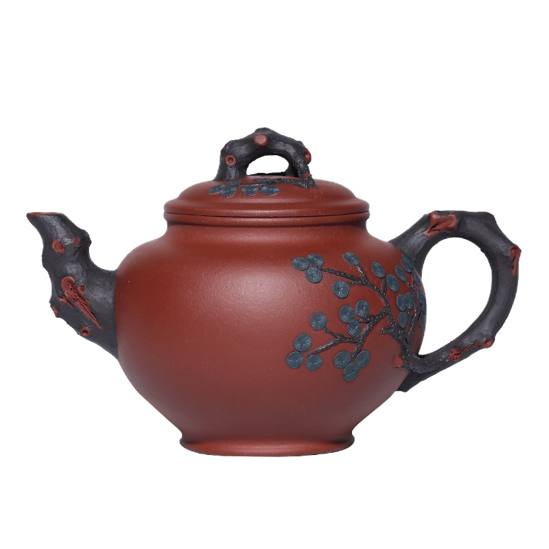 子冶280cc松针报春壶原矿底槽青宜兴紫砂壶纯全手工名家茶具正品