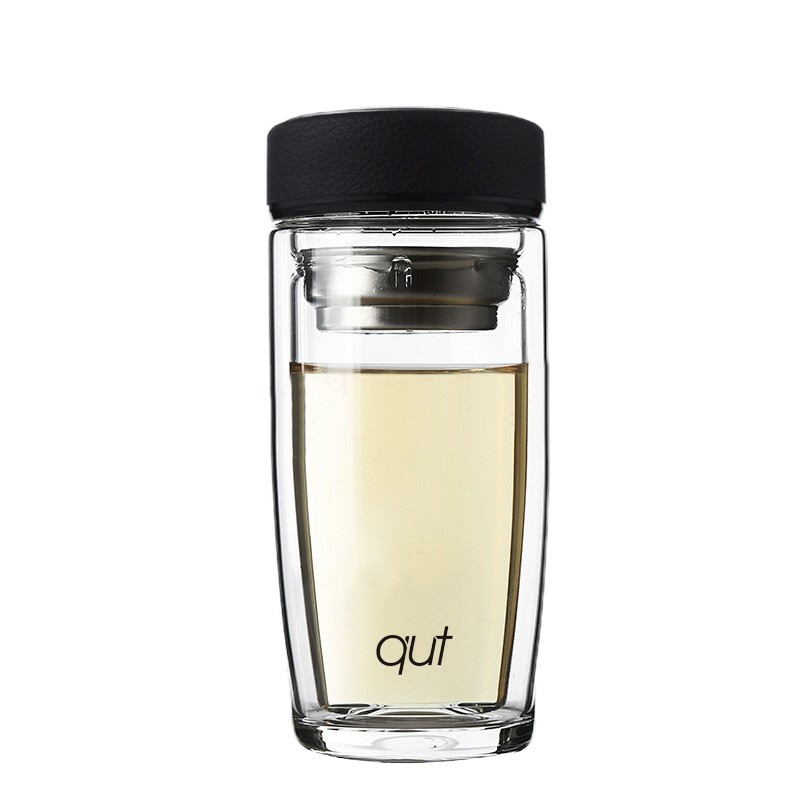 库特SH562-290双层水晶玻璃杯290ml 带茶滤网