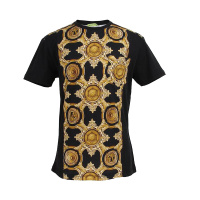 VERSACE 范思哲 奢侈品 男士黑色圆领短袖T恤衫 B3GNA75636069899