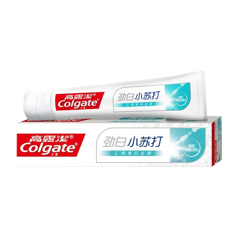 高露洁劲白茉莉白茶味牙膏180g双支装+细毛护龈炭牙刷单支装*2